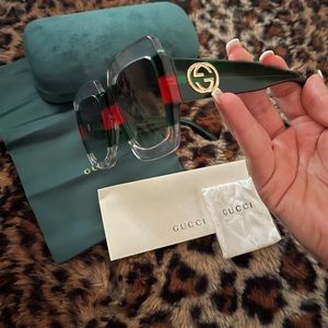 GUCCI square-frame acetate sunglasses